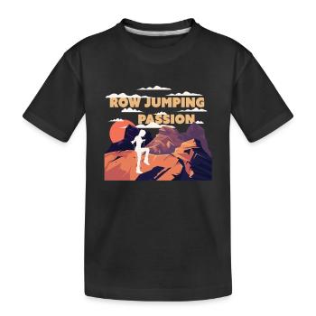 Passion pour le saut à la corde - T-shirt bio Premium Enfant - noir - Devant