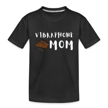 Vibraphone Mom Marimba Ninja And Mallet - Kids' Premium Organic T-Shirt - black - Front