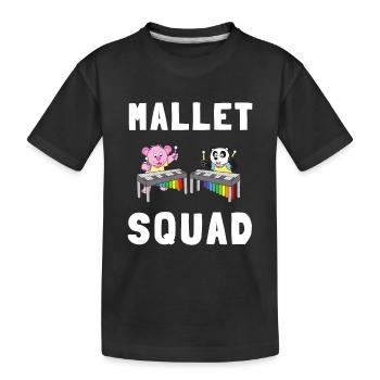 Vibraphone Mom Marimba Ninja And Mallet - Kids' Premium Organic T-Shirt - black - Front