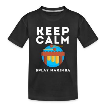 Vibraphone Mom Marimba Ninja And Mallet - Kids' Premium Organic T-Shirt - black - Front