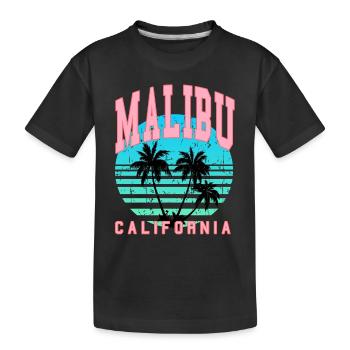 palmiers malibu Californie - T-shirt bio Premium Enfant - noir - Devant
