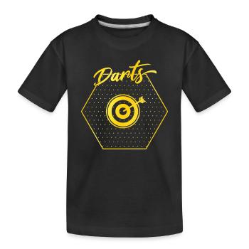 Darts - Kids' Premium Organic T-Shirt - black - Front