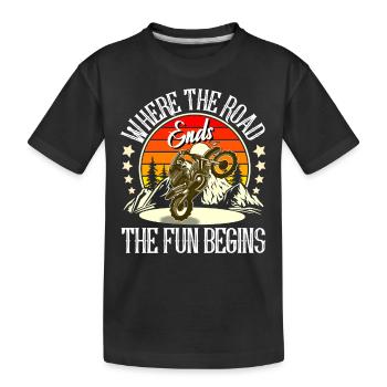 Motocross - Kids' Premium Organic T-Shirt - black - Front