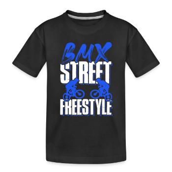 bmx freestyle - Kids' Premium Organic T-Shirt - black - Front