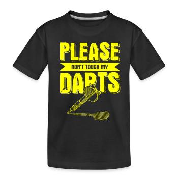 jeu de fléchettes - T-shirt bio Premium Enfant - noir - Devant
