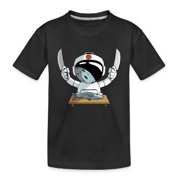 Sushi Chef Astronaute - T-shirt bio Premium Enfant - noir - Devant