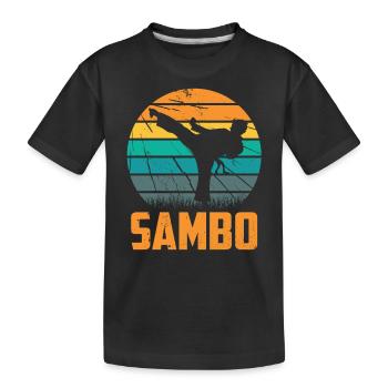 Sambo Trainer Martial Arts Martial Arts Training - Kids' Premium Organic T-Shirt - black - Front
