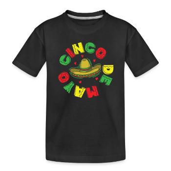 Cinco de Mayo May Mexico Holiday USA - Kids' Premium Organic T-Shirt - black - Front