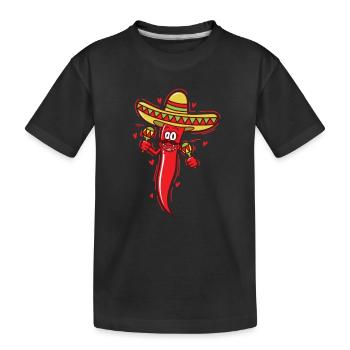 Cinco de Mayo Mexican Hat Holiday Mexico - Kids' Premium Organic T-Shirt - black - Front