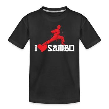 Sambo Martial Arts Training Martial Arts Trainer - Kids' Premium Organic T-Shirt - black - Front