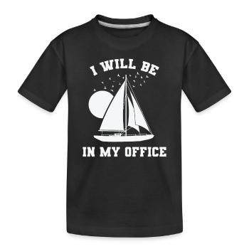 Je serai dans mon bureau Sailing Boat Sport - T-shirt bio Premium Enfant - noir - Devant