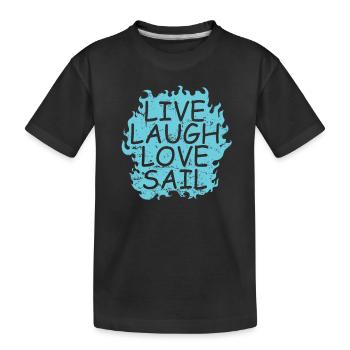 Rire en direct Love Sail Sailing Boat Sport - T-shirt bio Premium Enfant - noir - Devant