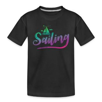 Voilier Voilier Sports Nautiques Loisirs - T-shirt bio Premium Enfant - noir - Devant
