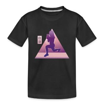 Vaporwave HIIT - Kinder Premium Bio T-Shirt - Schwarz - Vorne