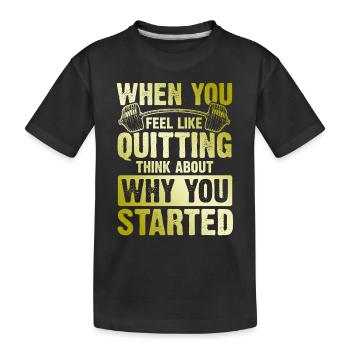 start fitnesss - Kids' Premium Organic T-Shirt - black - Front