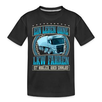 LKW Fahrer - Kinder Premium Bio T-Shirt - Schwarz - Vorne