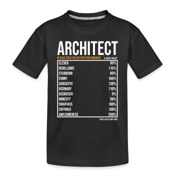 Architekt tageswerte Lustiger Architekt - Kinder Premium Bio T-Shirt - Schwarz - Vorne