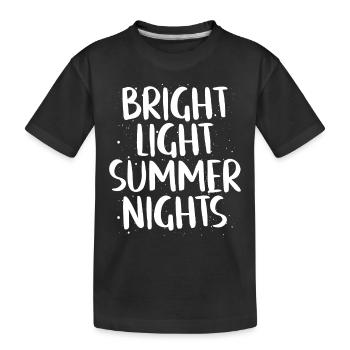 Helle Helle Sommernächte - Kinder Premium Bio T-Shirt - Schwarz - Vorne