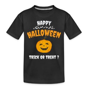 Happy Halloween, Süßes oder Saures - Kinder Premium Bio T-Shirt - Schwarz - Vorne