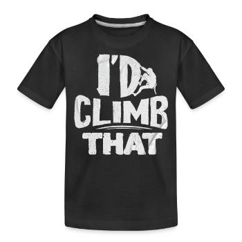Grimpeurs, Escalade d’une montagne, Bloc - T-shirt bio Premium Enfant - noir - Devant