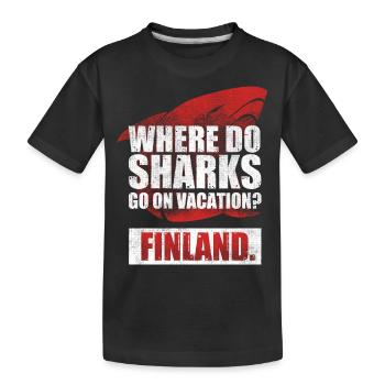 Shark Week, Sharks, Shark Jokes - Kids' Premium Organic T-Shirt - black - Front