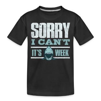 Shark Week, Sharks, Shark Jokes - Kids' Premium Organic T-Shirt - black - Front