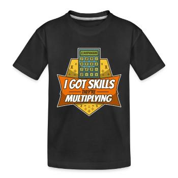 J’ai acquis des compétences qu’ils multiplient - T-shirt bio Premium Enfant - noir - Devant