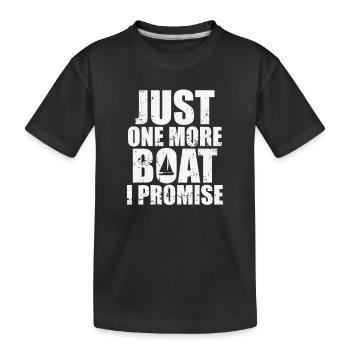 Juste un bateau de plus que je promets voilier - T-shirt bio Premium Enfant - noir - Devant