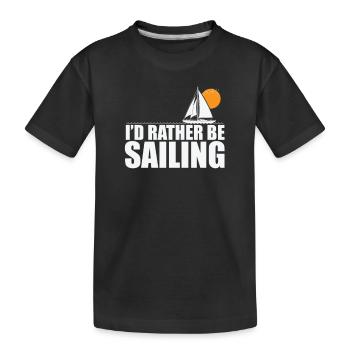 Je préfère être voilier voilier sport - T-shirt bio Premium Enfant - noir - Devant