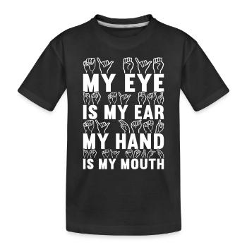 Sourds sourds-muets sourds sourds - T-shirt bio Premium Enfant - noir - Devant