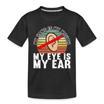 Sourds sourds-muets sourds sourds - T-shirt bio Premium Enfant - noir - Devant
