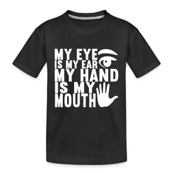 Sourds sourds-muets sourds sourds - T-shirt bio Premium Enfant - noir - Devant