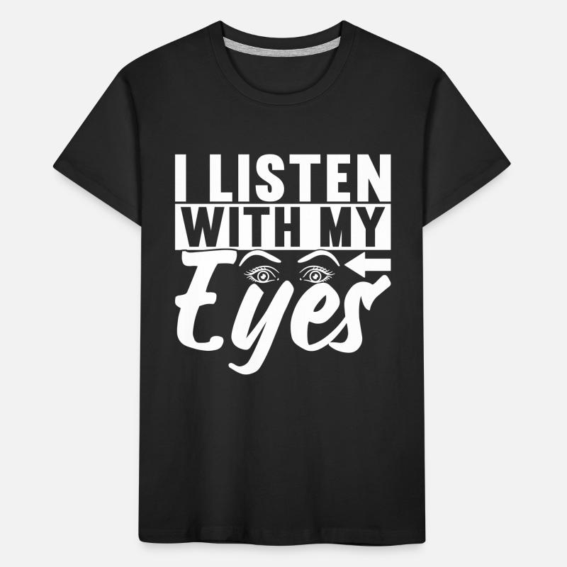 Deaf Deaf-mute Deaf Kids' Premium Organic T-Shirt