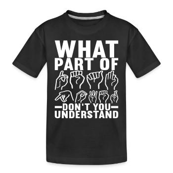 Sourds sourds-muets sourds sourds - T-shirt bio Premium Enfant - noir - Devant
