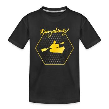 Kayak fahren - Kinder Premium Bio T-Shirt - Schwarz - Vorne