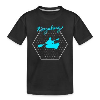 Kayak fahren - Kinder Premium Bio T-Shirt - Schwarz - Vorne