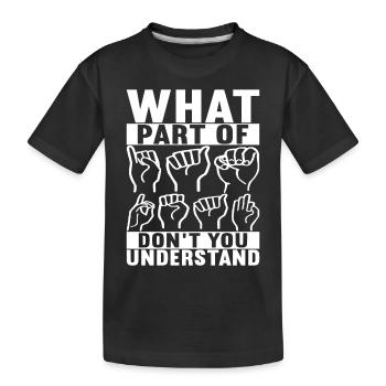Sourds sourds-muets sourds sourds - T-shirt bio Premium Enfant - noir - Devant