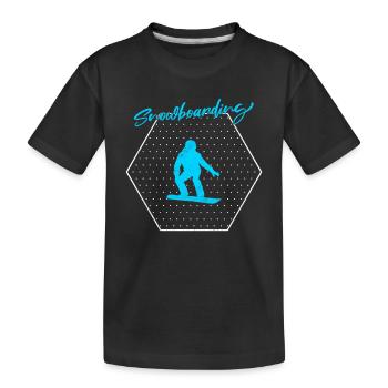 Snowboarding - Kinder Premium Bio T-Shirt - Schwarz - Vorne