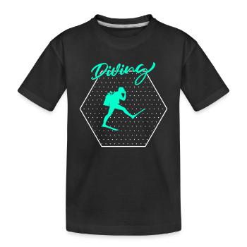 Tauchen - Kinder Premium Bio T-Shirt - Schwarz - Vorne