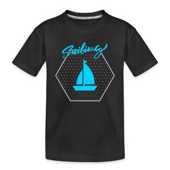 Sail - Kids' Premium Organic T-Shirt - black - Front