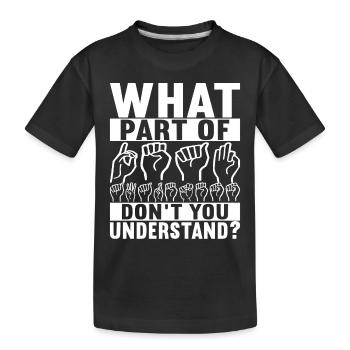 Sourds sourds-muets sourds sourds - T-shirt bio Premium Enfant - noir - Devant
