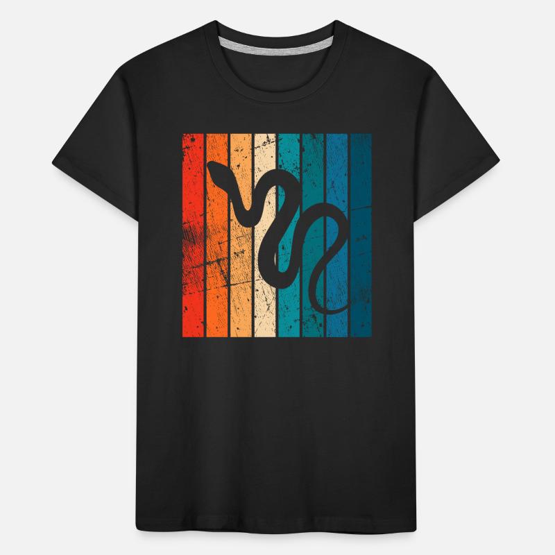 Snake Retro Reptile Python Idée cadeau T-shirt bio Premium Enfant