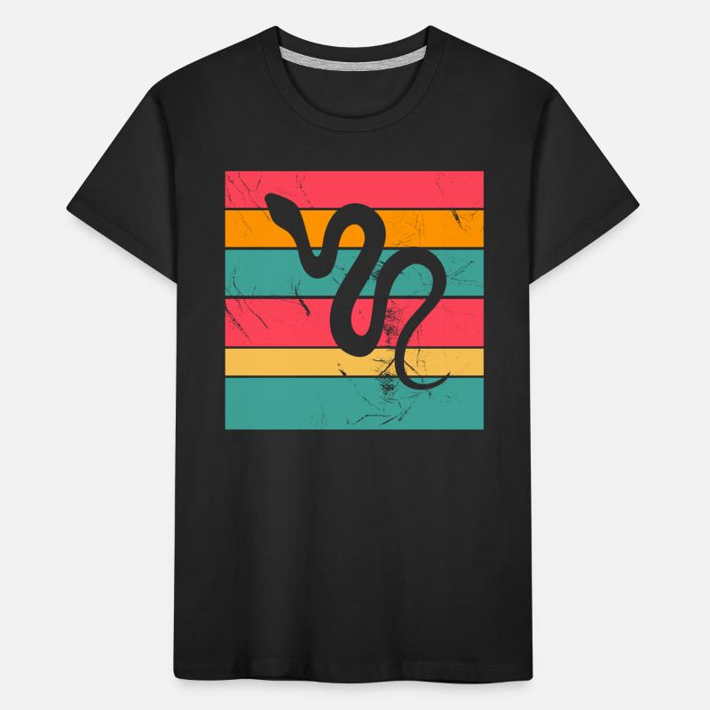 Snake Retro Reptile Python Idée cadeau T-shirt bio Premium Enfant