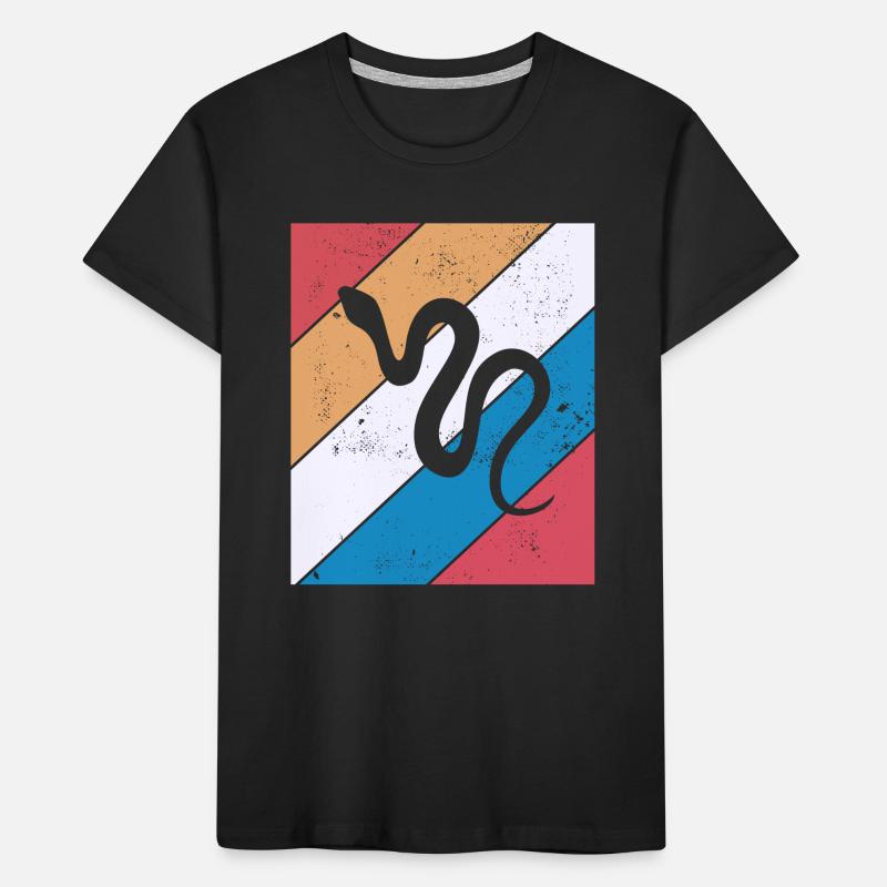 Snake Retro Reptile Python Gift idea Kinder Premium Bio T-Shirt