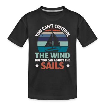 You can set sail Sailor Nautical Ski - Kids' Premium Organic T-Shirt - black - Front