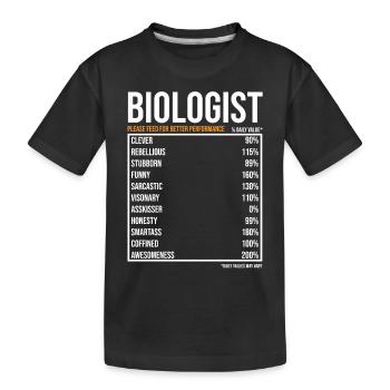 Biologiste des valeurs quotidiennes Lustiger Biologiste - T-shirt bio Premium Enfant - noir - Devant