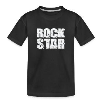 Rock Star Musikstil Genre Gitarre Rockband - Kinder Premium Bio T-Shirt - Schwarz - Vorne