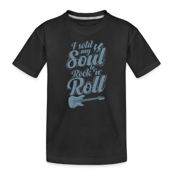 I sold my Soul to Rock `n Roll Musik Genre - Kinder Premium Bio T-Shirt - Schwarz - Vorne