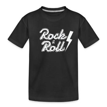 Rock & Roll Musikstil Genre Gitarre Rockband - Kinder Premium Bio T-Shirt - Schwarz - Vorne