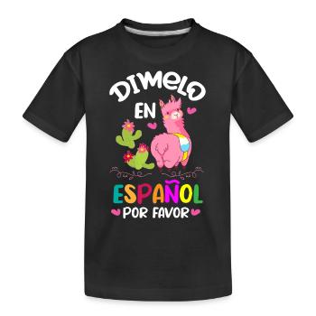 Spanischlehrer, Spanisch Unterrichten - Kinder Premium Bio T-Shirt - Schwarz - Vorne